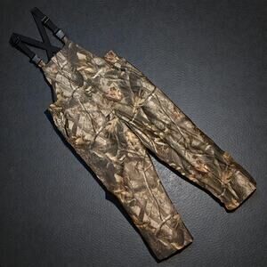 Field and Stream Camo Hunting Bib Mens Insulated Realtree Hardwoods Overalls L